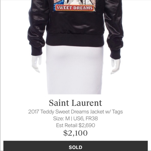 Rare Saint Laurent Sweet Dreams Teddy jacket - Picture 8 of 12